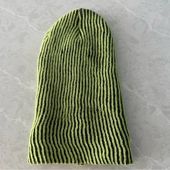The Benny Ultra Tall Knit Beanie - Coal Headwear Knitted Long Beanie - Picture 9 of 16